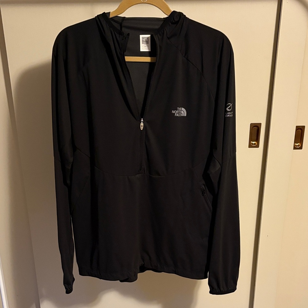 The North Face Lightweight Half-Zip Black Hooded Jacket